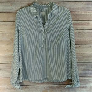 3/$25 - A New Day - Striped Tie Sleeve Shirt